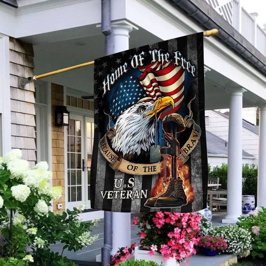 HOME OF THE FREE BECAUSE OF THE BRAVE - FLAG Veteran by Easychoo, Pge