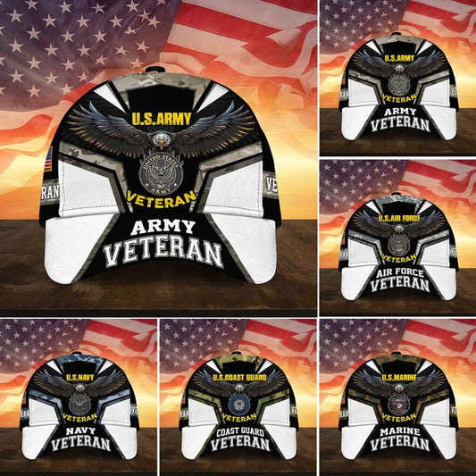 Premium Unique U.S Veteran Cap by Easychoo, style LTACAPCL06