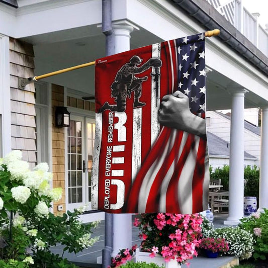 DEPLOYED EVERYONE REMEMBER RED - FLAG 025 Veteran by Easychoo