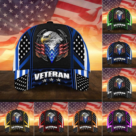 Premium Unique U.S Veteran Cap by Easychoo, style LTACAPCL05
