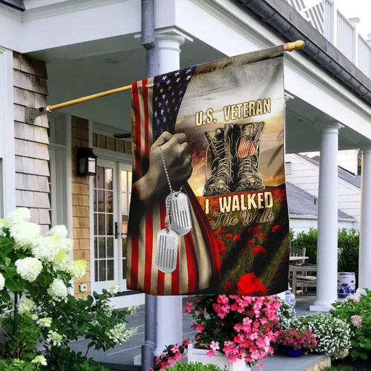 U.S VETERAN I WALKED THE WALK - FLAG by Easychoo, style FLAG-2802, style 9865449668891