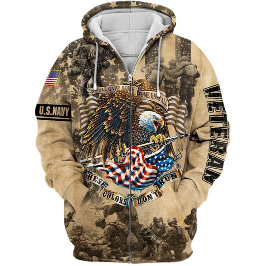 Premium Unique Veteran - Navy Veteran Zip hoodie by Easychoo
