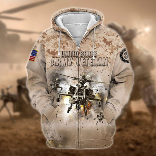 Premium Multiple US Marines Veteran Zip Hoodie by Easychoo