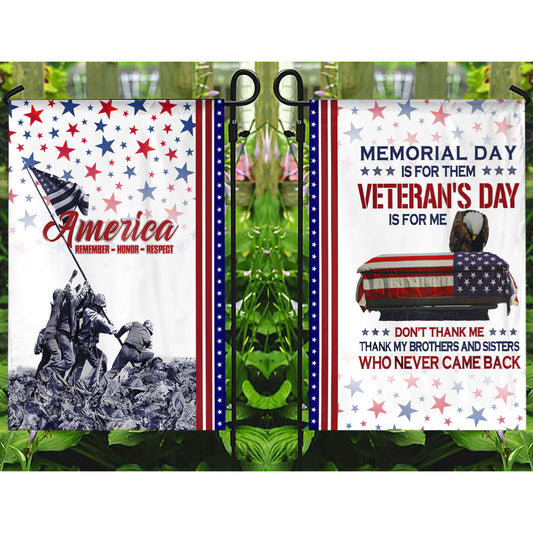 Remember - Honor - Respect - Memorial Day Flag Veteran by Easychoo