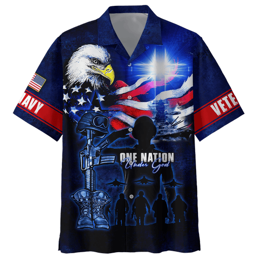 Eagle US Navy MH28072202 - NA Unisex All-Over Print 3D Veteran Hawaiian Shirt by Easychoo