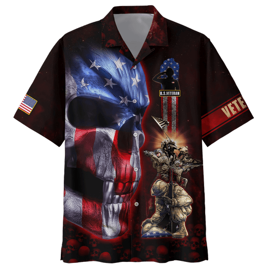 Eagle US Veteran Unisex All-Over Print 3D Hawaiian Shirt by Easychoo, style MH30072201