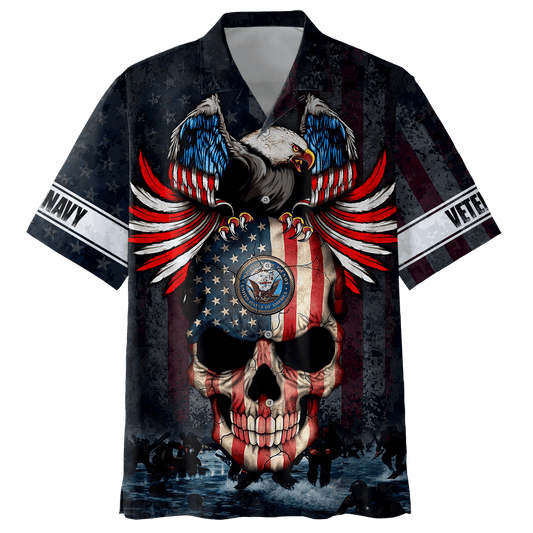 U.S Navy Veteran MON28072201- NA Unisex All-Over Print Hawaiian Shirt by Easychoo