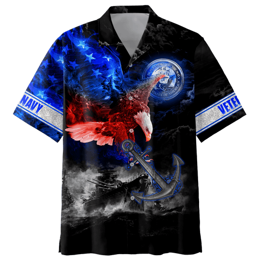 U.S Navy Veteran MON28072202- NA Unisex All-Over Print Hawaiian Shirt by Easychoo