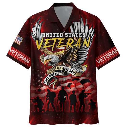 Eagle US Veteran Unisex All-Over Print 3D Hawaiian Shirt by Easychoo, style MH03082201