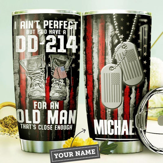 Personalized Veteran Stainless Steel Tumbler by Easychoo, style JUL21010