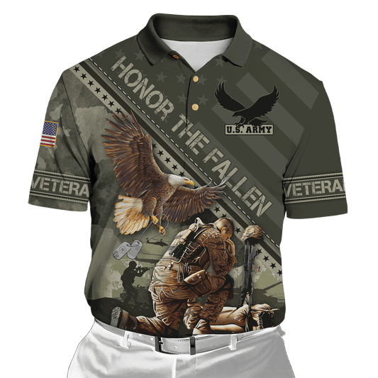 Eagle US Army Veteran MH04082201 - AM Unisex All-Over Print 3D Polo Shirt by Easychoo