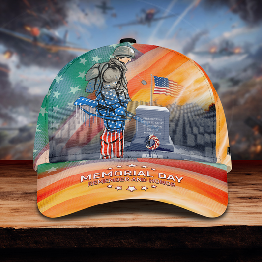 US VETERAN - MEMORIAL DAY REMEMBER AND HONOR 3D Cap by Easychoo, style BOO28122202