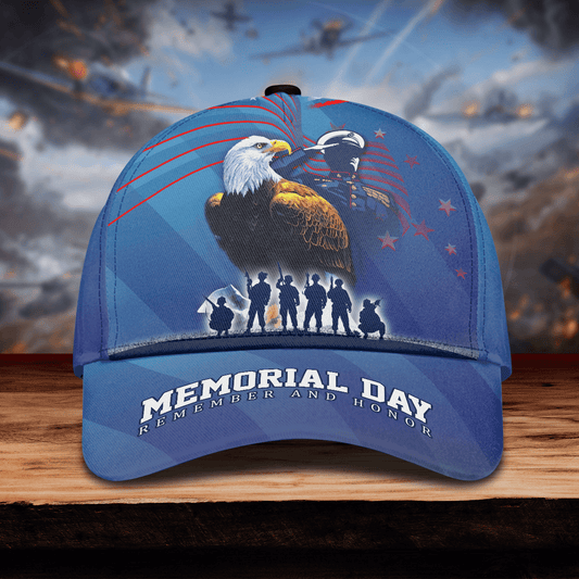 US VETERAN - MEMORIAL DAY REMEMBER AND HONOR 3D Cap by Easychoo, style BOO03012302