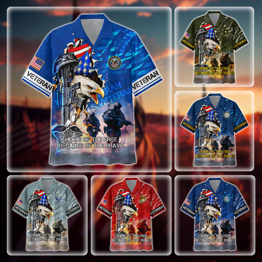 INDEPENDENCE DAY - FREEDOM ALL OVER PRINTS HAWAIIAN 2025 Veteran Navy Hawaiian Shirt by Easychoo