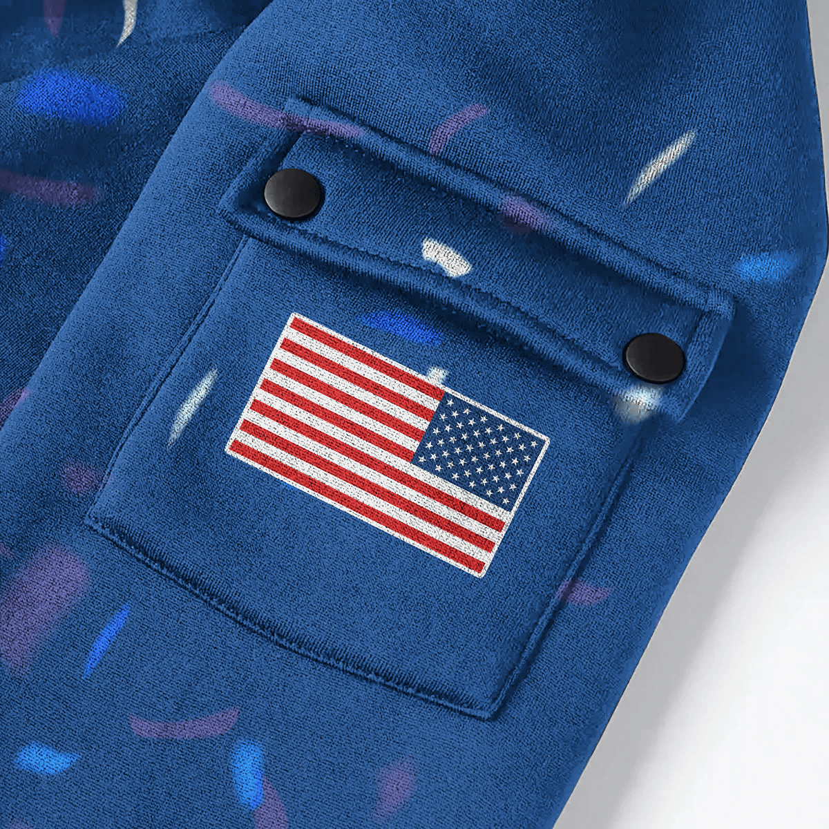 America Let Freedom Ring US Veterans - Half Zipper Hoodie by Easychoo, detail view
