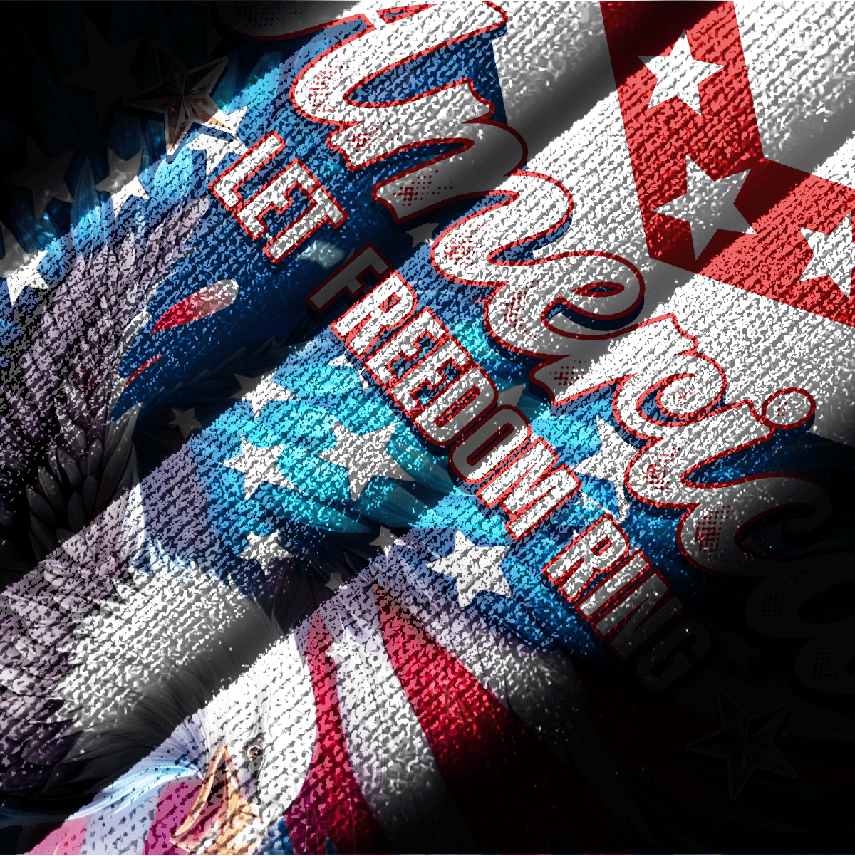 America Let Freedom Ring US Veterans - Half Zipper Hoodie by Easychoo, lifestyle view