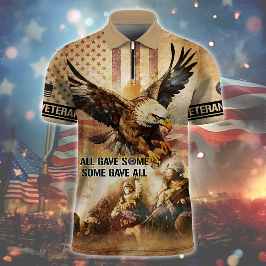 Veterans Vintage - All Gave Some Some Gave All Polo Shirt by Easychoo