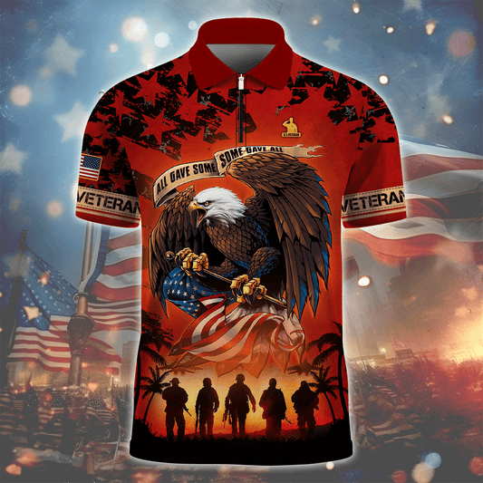 Veterans - All Gave Some Some Gave All Polo Shirt by Easychoo, style MON260602-1