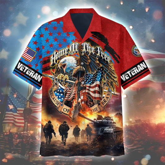 PREMIUM HOME OF THE FREE - HAWAII Veteran Hawaiian Shirt by Easychoo