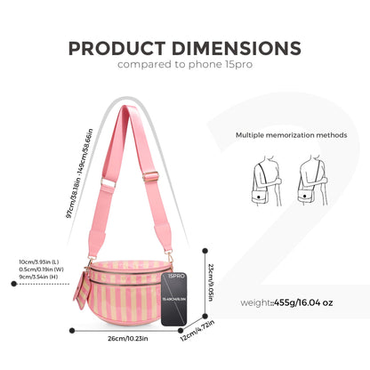 Beorah™  Solid Color Crossbody Bum Bag for Women Large Capacity Belt Bag for Moms & Everyday Travel