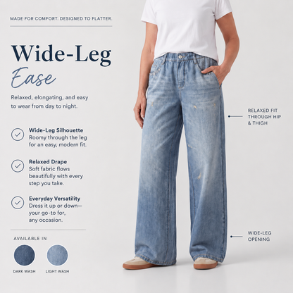 Beorah™  Denim Print French Terry Cotton Impossible Jeans
