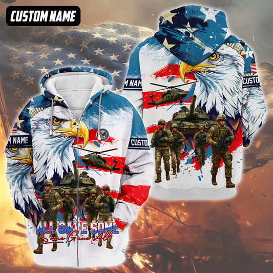 U.S. Veteran - All Gave Some Patriotic Eagle and Hoodie by Easychoo, Army