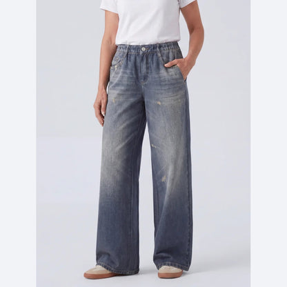 Beorah™  Denim Print French Terry Cotton Impossible Jeans