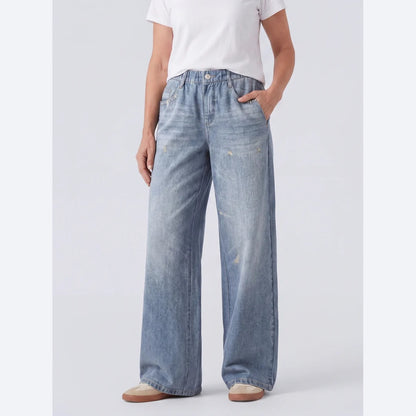 Beorah™  Denim Print French Terry Cotton Impossible Jeans