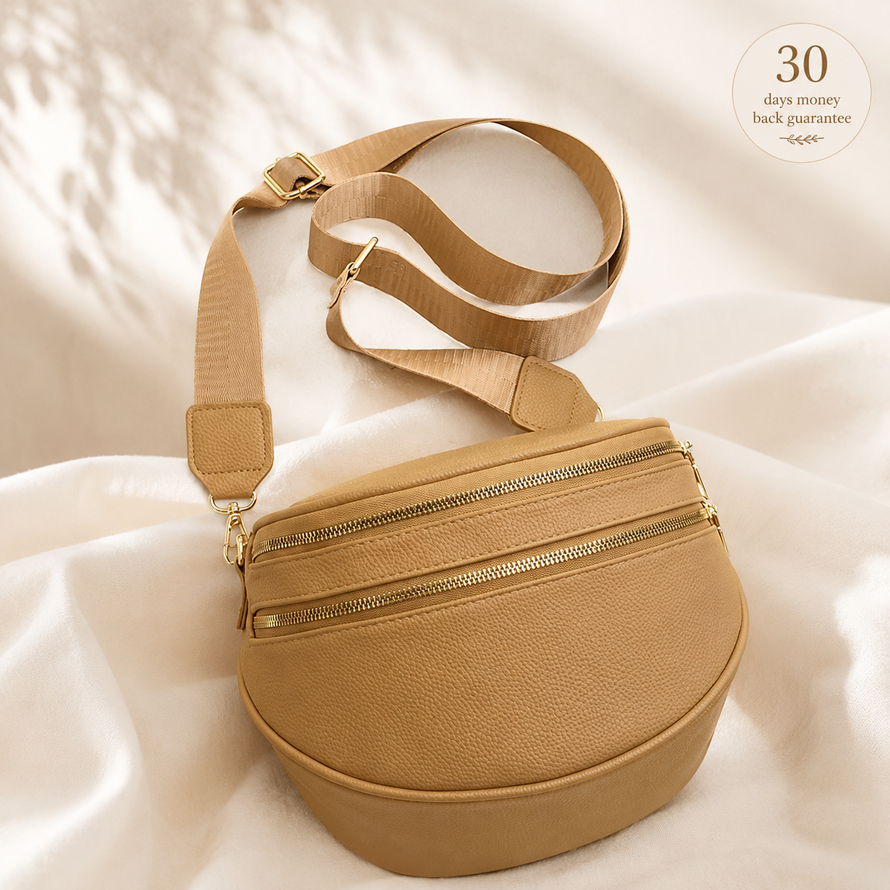 Beorah™  Solid Color Crossbody Bum Bag for Women Large Capacity Belt Bag for Moms & Everyday Travel