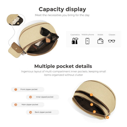 Beorah™  Solid Color Crossbody Bum Bag for Women Large Capacity Belt Bag for Moms & Everyday Travel