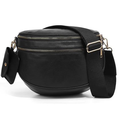 Beorah™  Solid Color Crossbody Bum Bag for Women Large Capacity Belt Bag for Moms & Everyday Travel