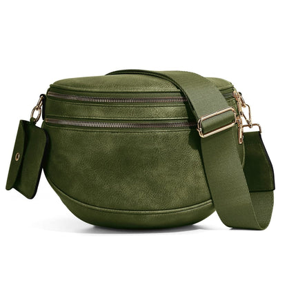 Beorah™  Solid Color Crossbody Bum Bag for Women Large Capacity Belt Bag for Moms & Everyday Travel